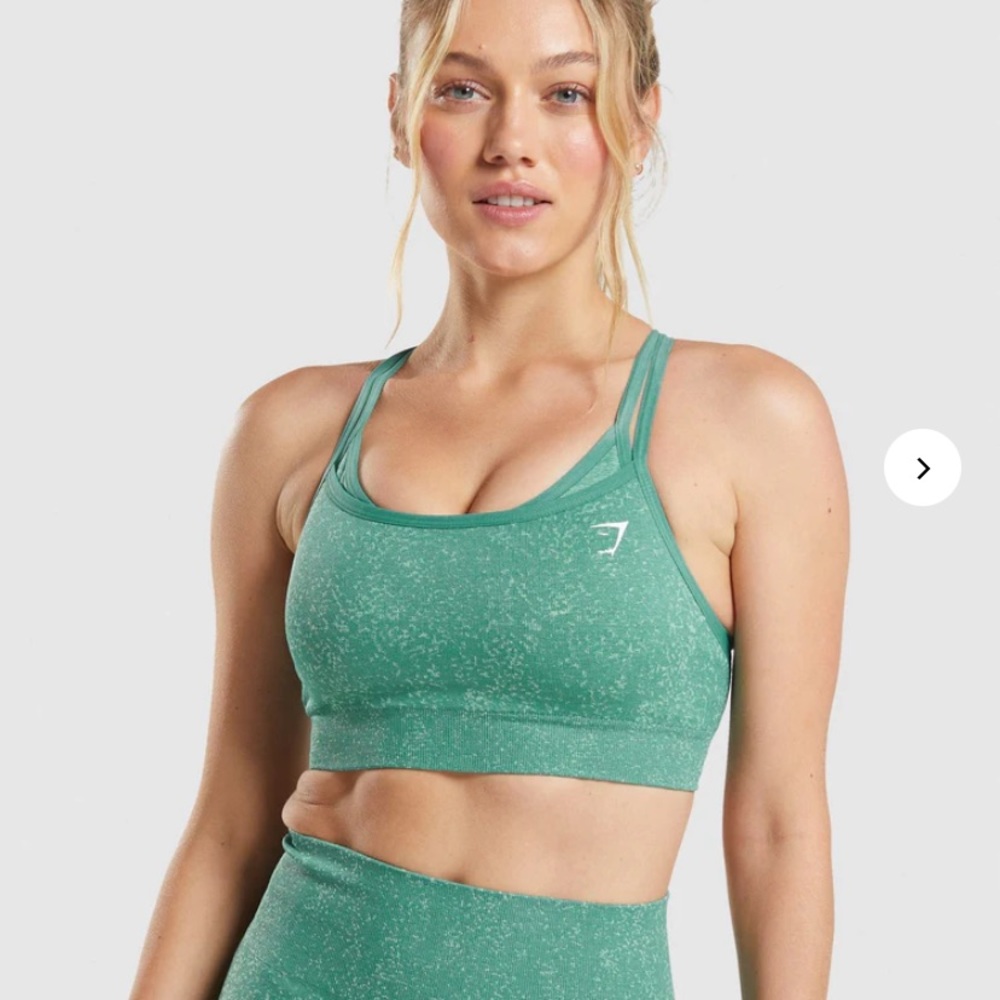 Gymshark Adapt Green Fleck Sports Bra